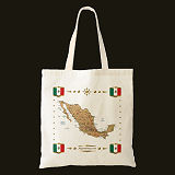 Mexico Map and Flags Bag